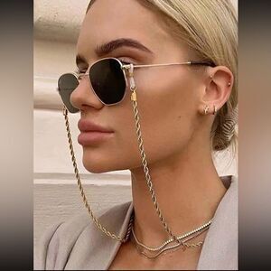 Gold twist sunglasses chain S558